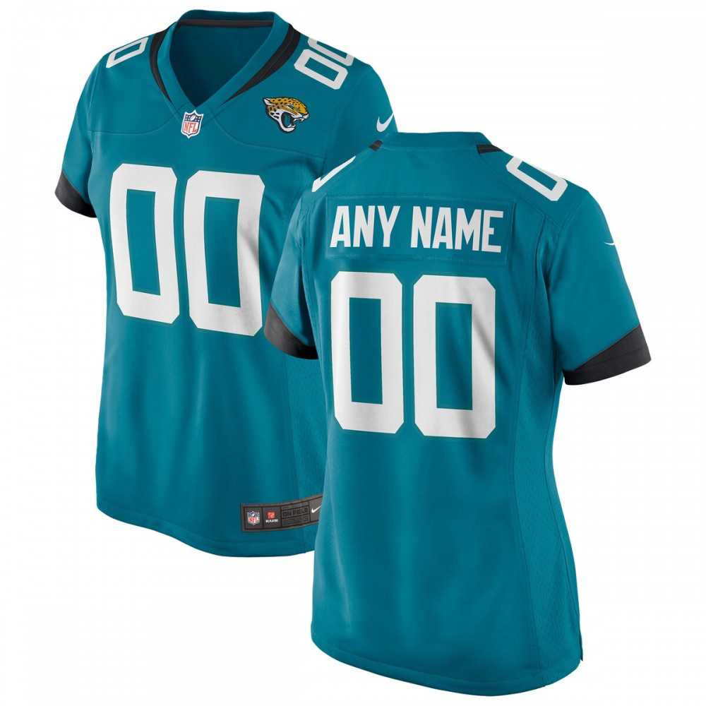 Jacksonville Jaguars Nike Women's Alternate Custom Jersey - Teal-GridironStore